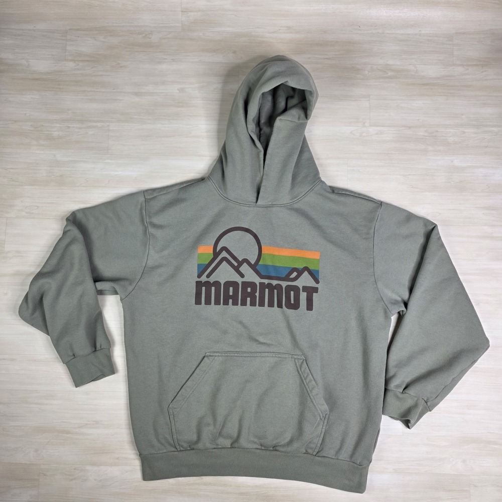 Marmot Coastal Hoodie Olive Green Hiking Sweatshirt‎ Men's Size Large